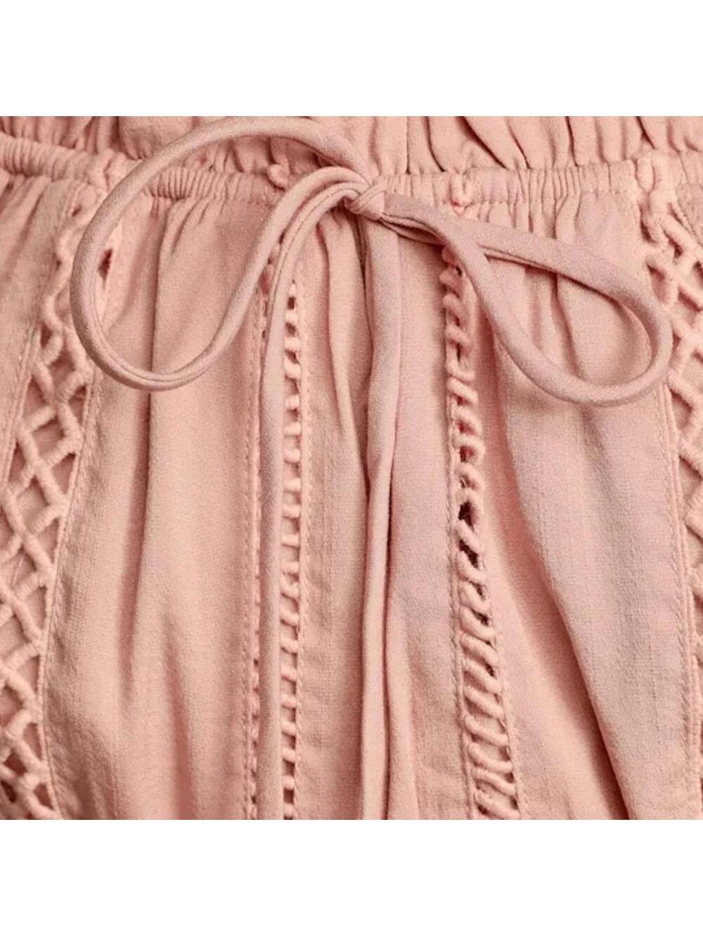 Lulus Wisteria Blush Pink Embroidered Off-The-Shoulder Mini Dress Size L | NWT - Picture 14 of 14